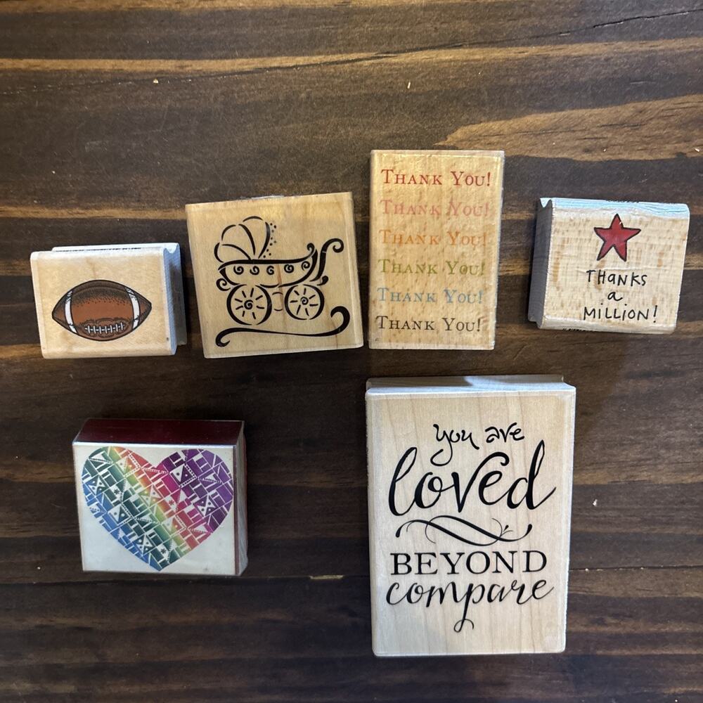 Stamp Craft Rubber Stamp Set Of 6